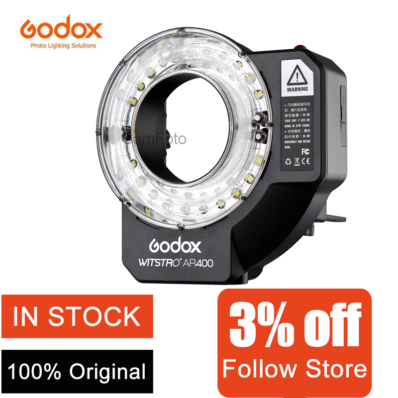 Godox Witstro AR400 400W  ÷ Speedlite Ƭ ̿ ͸ LED  Ʈ ĳ   DSLR ī޶ ̺ Ʈ